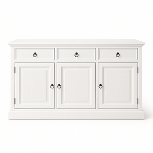 Commode en bois rustique blanc du fabricant vietnamien 9 meubles de chambre à coucher finis à plat à base d'eau non toxique - Product Image 3