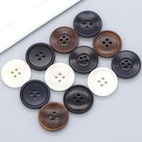 Kancing Resin Plastik 4 Lubang Logo Kustom Unisex Putih Serbaguna untuk Kemeja, Mantel, Jaket