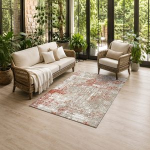 Tapis RUGS DEPOT LXDP-0835 en gros, couleur terre cuite dorée, style oriental traditionnel, imprimé numériquement, lavable en machine, en chenille, antidérapant - Product Image 6