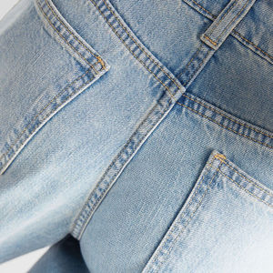 Haute qualité en gros pas cher prix personnalisable pantalon à jambes larges dernière conception coupe ample jean pour les femmes 2025 OEM entretenu - Product Image 4