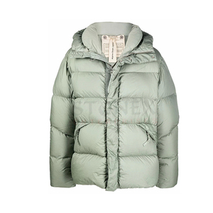 Men's High Street Style Zipper Hooded Puffer Jacket Windproof Warm Canvas Quilted <b>Padded</b> Jacket with Slim Fit <b>Hip</b> Hop Style - Product Image 1