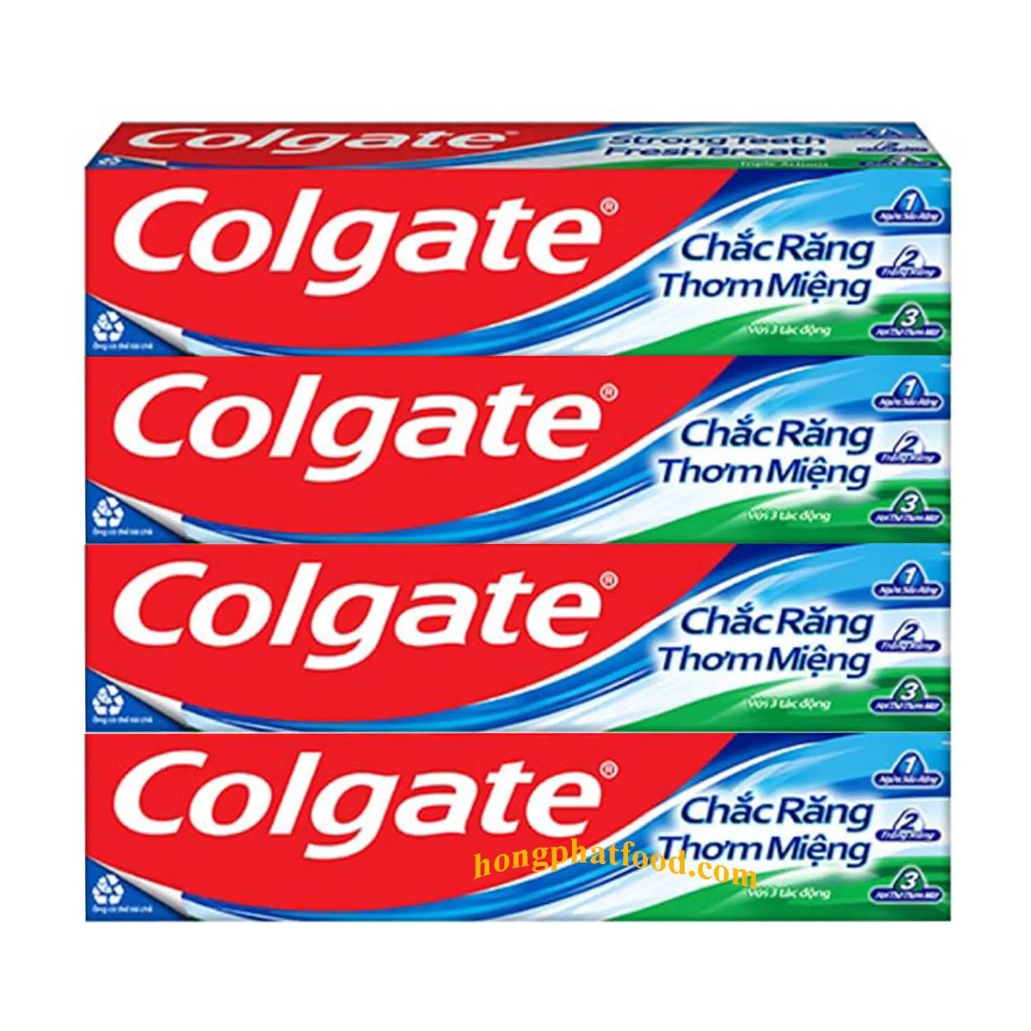 Pasta de dientes para exportación Colgatee pasta de dientes de triple acción 180gx48 tubos de Vietnam eliminar manchas fortalecer los dientes pasta de dientes