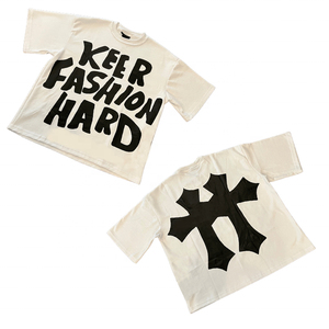 Camiseta para hombre de 100% algodón grueso de alta calidad en blanco Ringer de microfibra de peso pesado de gran tamaño desgastado lavado con ácido - Product Image 5