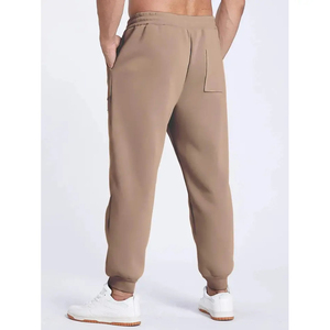 Pantalon de survêtement en molleton 100% coton pour homme - Extérieur doux et lisse, confortable pour les longues activités de plein air, utilisation hivernale, élastique flexible - Product Image 2