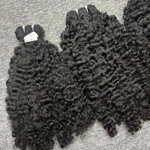 Vente en gros d'extensions de cheveux trame bouclée birmane cheveux humains bruts d'origine birmane - Product Image 2