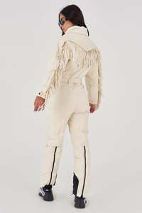 Combinaison de ski isolée avec laine et tissu extensible, combinaison de ski une pièce, tenue de neige chaude pour le ski et le snowboard - Product Image 3