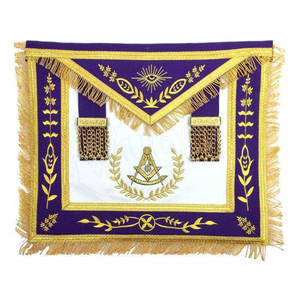 Mandil Masónico de Terciopelo Bordado para Oficiales de Logia - Colores y Tamaños Personalizables, Ecológico y Duradero - Product Image 5
