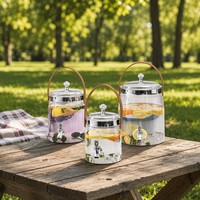 Carafe à eau portable en plastique avec robinet, distributeur de boissons froides, PET de qualité alimentaire 18,5 L, pour pique-nique familial et usage extérieur, logo personnalisé en gros