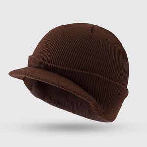 Bonnets d'hiver en tricot unisexe pour hommes et femmes, style sportif Brescia, à visière incurvée, pour l'automne et l'hiver - Product Image 1