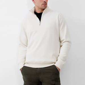 Unisex High Quality Custom 1/4 <b>Zip</b> Pullover <b>Fleece</b> Sweatshirt High Collar Hooded Crew Neck <b>Half</b> Zipper Cotton Men/<b>Women</b> Hoodie - Product Image 2