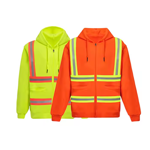 เสื้อฮู้ดผู้ชายซิปขนแกะสะท้อนแสงมองเห็นได้ชัดเจน - Product Image 5