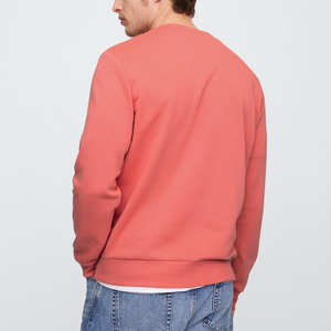 Vente en gros 100% coton tissu mélangé hommes sweat personnalisé 3d pull imprimé logo manches longues couleur unie hommes sweat - Product Image 4