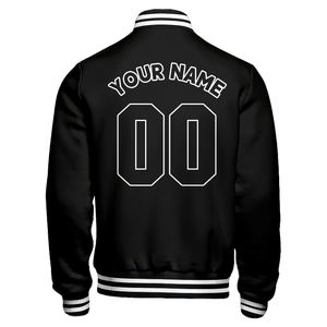 Blouson universitaire homme personnalisé avec logo OEM, respirant, 100 % coton, style baseball, coupe régulière, imprimé en relief, col montant, style urbain - Product Image 2