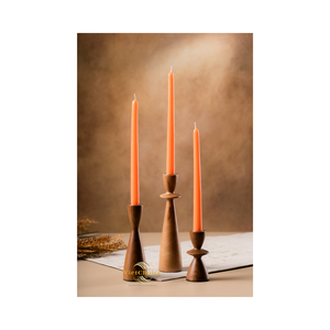 Portavelas de Madera Premium, Candelabro Rústico de Madera para Comedor y Sala de Estar - Product Image 5