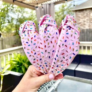 Nouvelle collection de bandeaux pour la Saint-Valentin 2025, bandeaux à nœuds perlés faits à la main en Inde, bandeaux en paille perlés avec strass, accessoires pour cheveux - Product Image 3