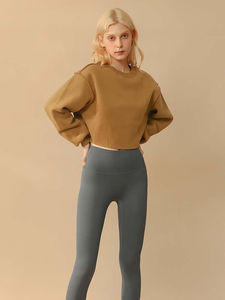 เสื้อครอปเอวลอยสำหรับผู้หญิงเสื้อมีฮู้ดคอตั้งและเสื้อครอปสำหรับฤดูหนาวกราฟิกแบบกำหนดเอง - Product Image 5