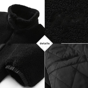 เสื้อแจ็กเก็ตผู้ชายผ้าฟลีซมีฮู้ดแบบหลวมมีซิปและกระเป๋าแจ็คเก็ตขนแกะสำหรับล่าสัตว์แจ็คเก็ตกันลม - Product Image 6