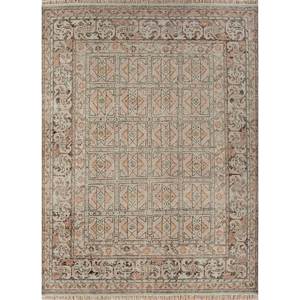 พรมขนสัตว์ถักมือซาวานา สีชมพูและสีม่วง ลายเรขาคณิตและลวดลายนามธรรม รูปทรงสี่เหลี่ยมผืนผ้า สำหรับห้องนั่งเล่นหรือทางเดินในบ้าน-AKWL-1263 - Product Image 1