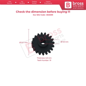 Engranaje de Velocímetro BGE599 para Cuentar Kilómetros, Número de Dientes 19 - Product Image 5