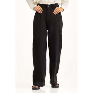 กางเกงขายาวทรงตรงสไตล์ลำลองสำหรับฤดูใบไม้ร่วง ระบายอากาศได้ดี เอวกลาง สีวอช รุ่น WM-NDJ-SS25-009 ไซส์ XS และ XL - Product Image 3