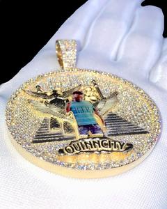 Collar con Colgante Hip Hop de Plata de Ley 925 con Microincrustaciones Grandes, Chapado en Oro Brillante para Hombre y Mujer, Diamante Moissanita, Gran Venta - Product Image 5