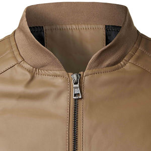 Dernière conception – Veste en toile et cuir respirante pour homme, imperméable, écologique, chaude, avec logo personnalisé, col montant, pour adultes, idéale pour l'extérieur en hiver - Product Image 2