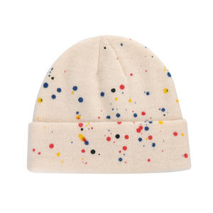 Bonnets en tricot brodés d'hiver de haute qualité en acrylique avec logo personnalisé pour hommes Bonnet jacquard - Product Image 3