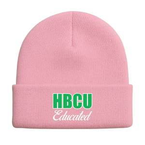 Gorro de Punto Rosa Estilo HBCU, Gorra Acrílica con Bordado Chenille, Hermandad Griega Divine Nine, Gorro Personalizado de Moda - Product Image 2