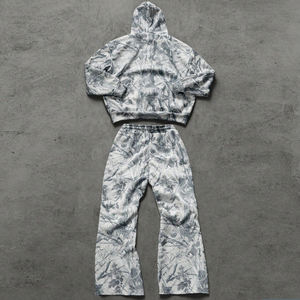 ชุดวอร์มผ้าฟลีซโพลีเอสเตอร์แบบมีฮู้ดสำหรับฤดูหนาว สไตล์ทันสมัย ผลิตตามแบบ OEM โรงงานรับผลิตแบรนด์ส่วนตัว แฟชั่นสตรีทแวร์ แห้งเร็ว เนื้อผ้านุ่ม - Product Image 5