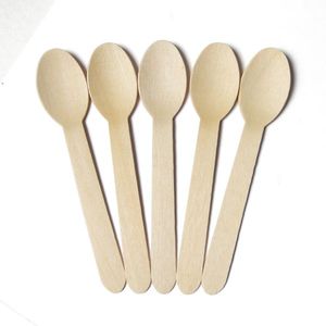 100% Biodegradable 160mm Wooden Disposable <b>Spoon</b> From Vietnam for Parties - Product Image 5