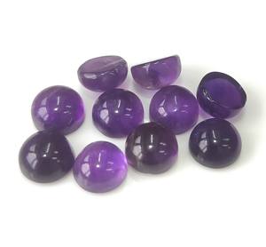 พลอยแอมะทิสต์ธรรมชาติคุณภาพสูงทรงหลังแบน ขนาด 2 มม.-40 มม. ทำมือ สำหรับทำเครื่องประดับ ราคาขายส่ง มีหลายสี - Product Image 2