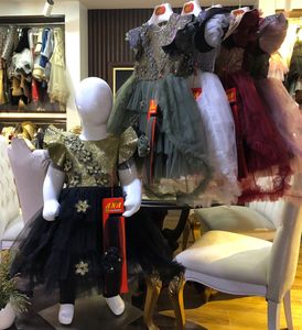 เดรสผ้าซาตินพิเศษสำหรับเด็กกระโปรงปาร์ตี้ลายดอกไม้ลายผีเสื้อแสงจันทร์คอลเลกชันดอกไม้ฤดูใบไม้ผลิใหม่สำหรับเด็กผู้หญิง - Product Image 1