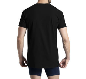 Meilleure qualité T-shirt décontracté 100% coton à col rond pour hommes à séchage rapide et respirant coupe surdimensionnée avec manches courtes solide - Product Image 1