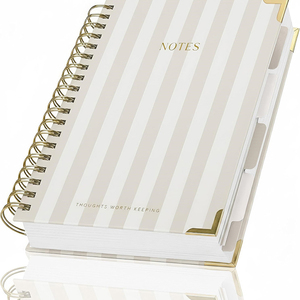 Carnet à spirales épais avec étiquettes - Carnet de style universitaire à couverture rigide de qualité supérieure pour <span class=keywords><strong>les</strong></span> <span class=keywords><strong>notes</strong></span>, parfait pour le travail, l'école, <span class=keywords><strong>les</strong></span> carnets à spirales - Product Image 1