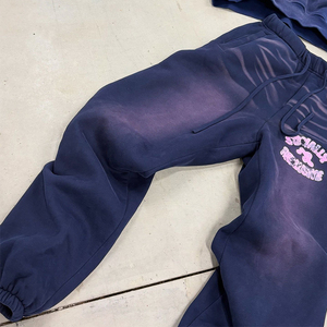 Ensemble pantalon de survêtement baggy à capuche avec impression sérigraphique personnalisée Streetwear lourd grande taille Survêtement écologique vêtements solides - Product Image 4