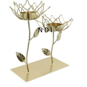 Vente chaude mariage et décoration de la maison bougie décorative en métal support votif de qualité supérieure gravé à la main support de bâton de bougie - Product Image 2