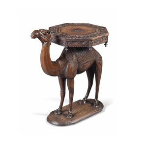 Mesa Auxiliar de Madera de Teca Tallada India con Forma de Camello y Calidad Premium, Utilizada para Decoración del Hogar, Restaurantes y Hoteles - Product Image 1