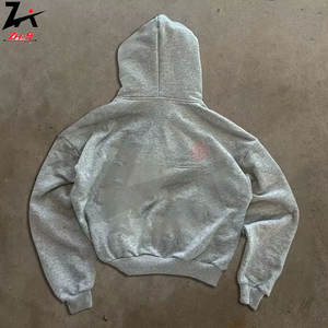 Sudaderas con Capucha Vintage de Invierno con Bordado 3D, Estampado de Espuma de Burbujas, Cremallera, Forro Polar, Algodón, Tallas Grandes, Colores Personalizados para Hombre y Mujer - Product Image 3