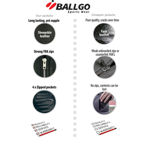 แจ็กเก็ตหนังสำหรับผู้ชายแจ็คเก็ตหนังสำหรับนักขี่จักรยาน - Product Image 6