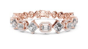 สร้อยข้อมือทองคำแท้ 18K สีเหลืองและสีขาว ดีไซน์หรูหรา พร้อมเพชรเจียระไนทรงเจ้าหญิงสีเขียวมรกต ผลิตในห้องปฏิบัติการ ได้รับการรับรองจาก IGI เหมาะสำหรับเป็นของขวัญหมั้น - Product Image 6