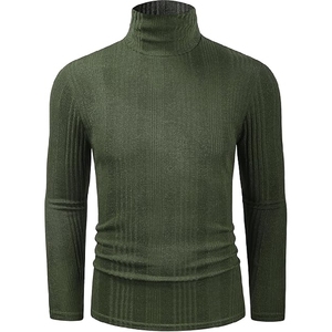 Vente en gros de chandails pour hommes anti-rides et anti-rétrécissement en polyester respirant avec logo personnalisé de couleur unie et de haute qualité - Product Image 1