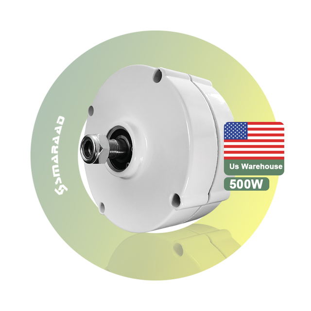 US Store 3 Phase Gearless Permanent Magnet 500w 12v 24v Alternator for Wind Water Turbine Alternator Generator