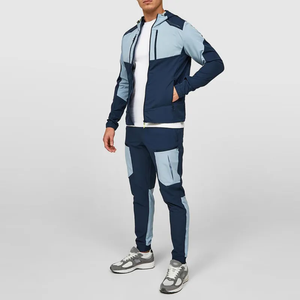 OEM Custom Windbreaker Tracksuit Two Piece Set Zip up <b>Jacket</b> 3M Reflective Sweatsuit Nylon Zipper Sweat <b>Track</b> Suit <b>Men</b> - Product Image 1