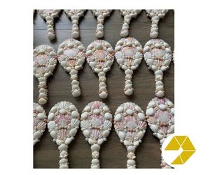 Mini espejo de concha marina hecho a mano a granel para la venta conchas marinas naturales de Vietnam, espejo de concha marina plegable para estilo de playa de verano - Product Image 5