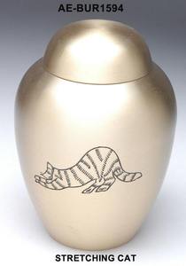 Urnas de cremación clásicas de latón para mascotas y humanos Símbolo de amor Lealtad y memoria Suministro funerario - Product Image 3