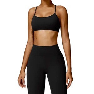 Ensemble de leggings et soutien-gorge de sport respirant personnalisé pour femme, idéal pour l'entraînement, le fitness et le yoga, fabriqué par HS 2026 - Product Image 2