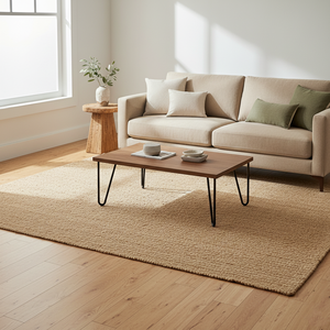 Alfombra de yute cuadrada ecológica hecha a mano lavable de fibra Natural moderna sala de estar dormitorio comedor tejido plano - Product Image 4