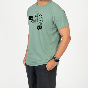 T-shirt à séchage rapide pour hommes Sportswear Crew Fitness Top pour Gym Athletic & Streetwear Tight Fit Bodybuilding T-Shirts pour garçons - Product Image 2