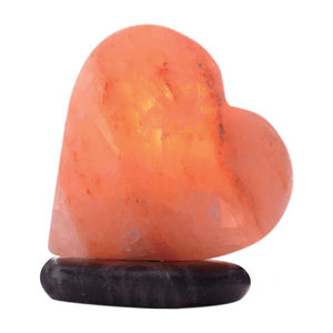 Lámpara de sal de piedra Natural Premium, cristal de roca rosa del Himalaya, forma de flor geométrica tallada a mano de Pakistán - Product Image 6