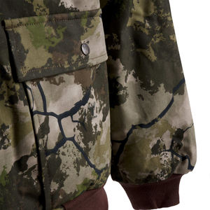<b>Mens</b> High Contrast Dark Forest <b>Camo</b> <b>Jacket</b> with Protective Hood Full Zip Front and Large Utility Fl flap Pockets Outdoor Gear - Product Image 2